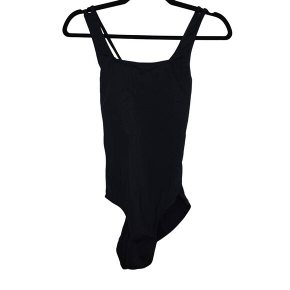 Balera Women's Size Small Black Cross Back Square Neck Dance Leotard - Picture 5 of 6